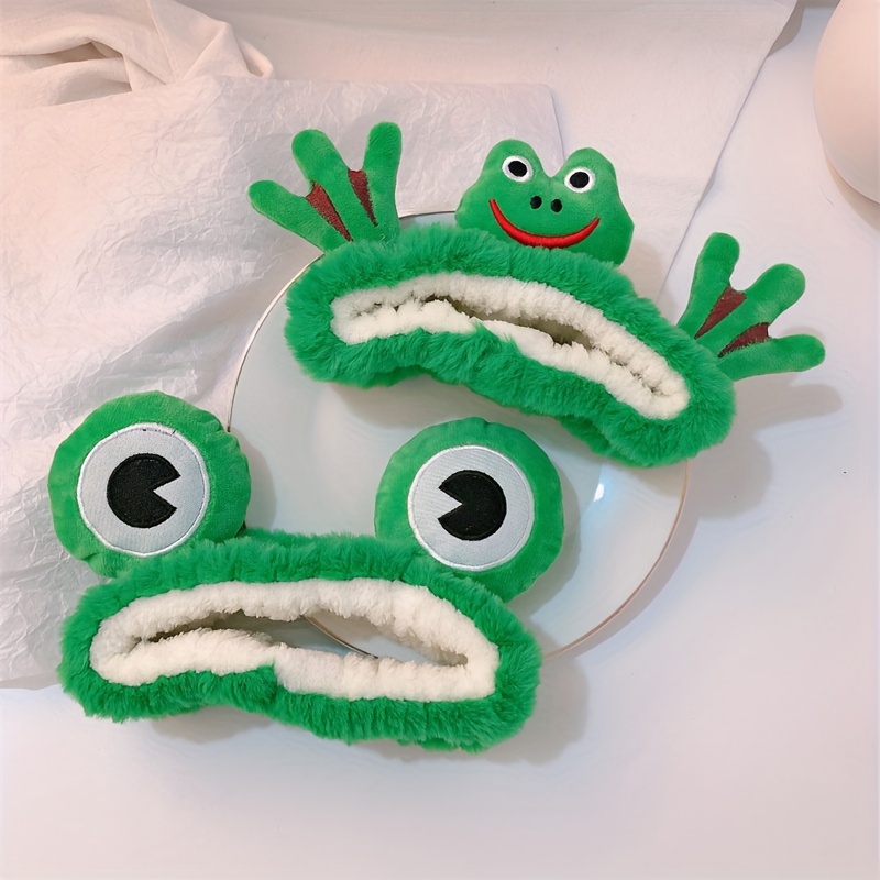 Cute Elastic Headband Frog Cartoon Headband Face Washing - Temu