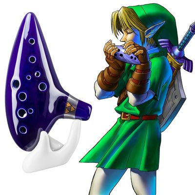 ocarina with song book 12 hole alto c ocarinas play by link triforce gift with display stand