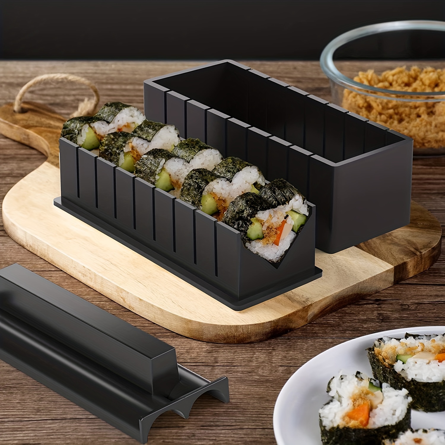 TIMDAM Sushi Making Kit, 12 Pcs Sushi Maker Kit, Sushi Molds Press with  Sushi Rice Mold Shapes, Sushi Maker Roller Kit, Sushi Kit for Beginners,  DIY
