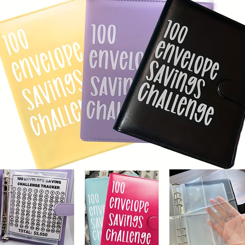 100 Envelope Challenge Binder Budget Binder Cash Envelopes - Temu