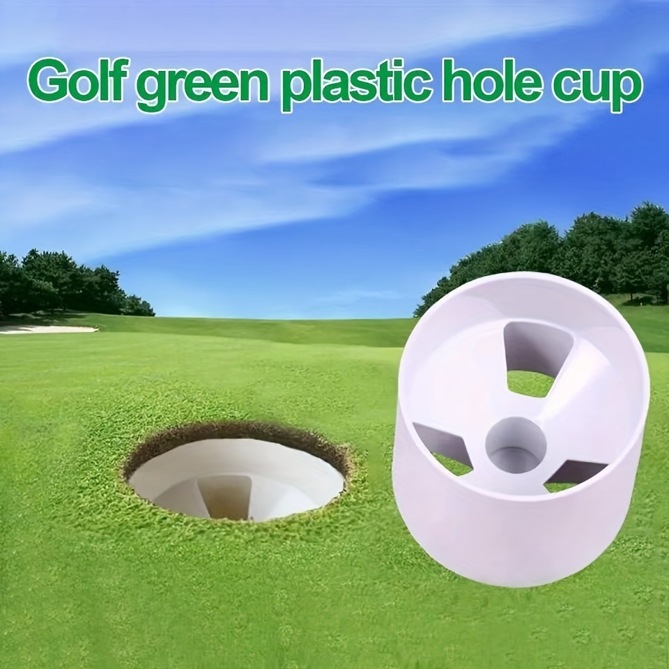 4pcs Golf Cup Cover Golf Hole Putting Green Cup Golf Practice Training Aids  Green Hole Cup for Outdoor Activities