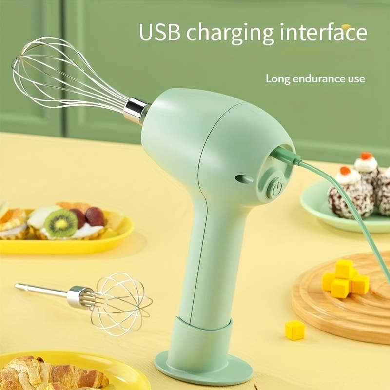 Wireless Electric Hand Mixer, 3-Speed USB Rechargeable Hand Blender for  Baby Food, Portable Electric Whisk Cordless Mini Handheld Mixer for Egg  Beater, Cake, Baking & Cooking 