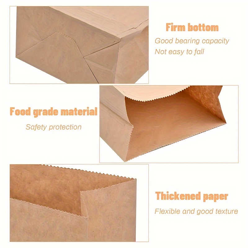 Kraft Paper Bag Oil proof Thickened Storage Bag Large Paper - Temu