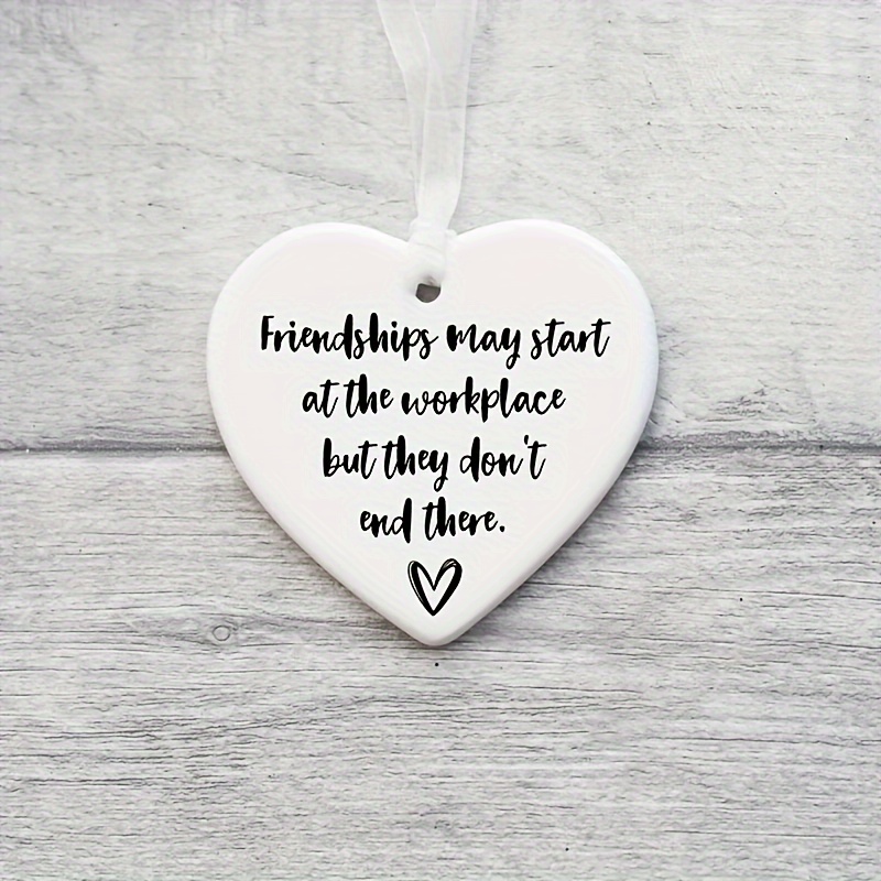 Acrylic Heart Friend Gifts For Women Friend Work Bestie Bff - Temu