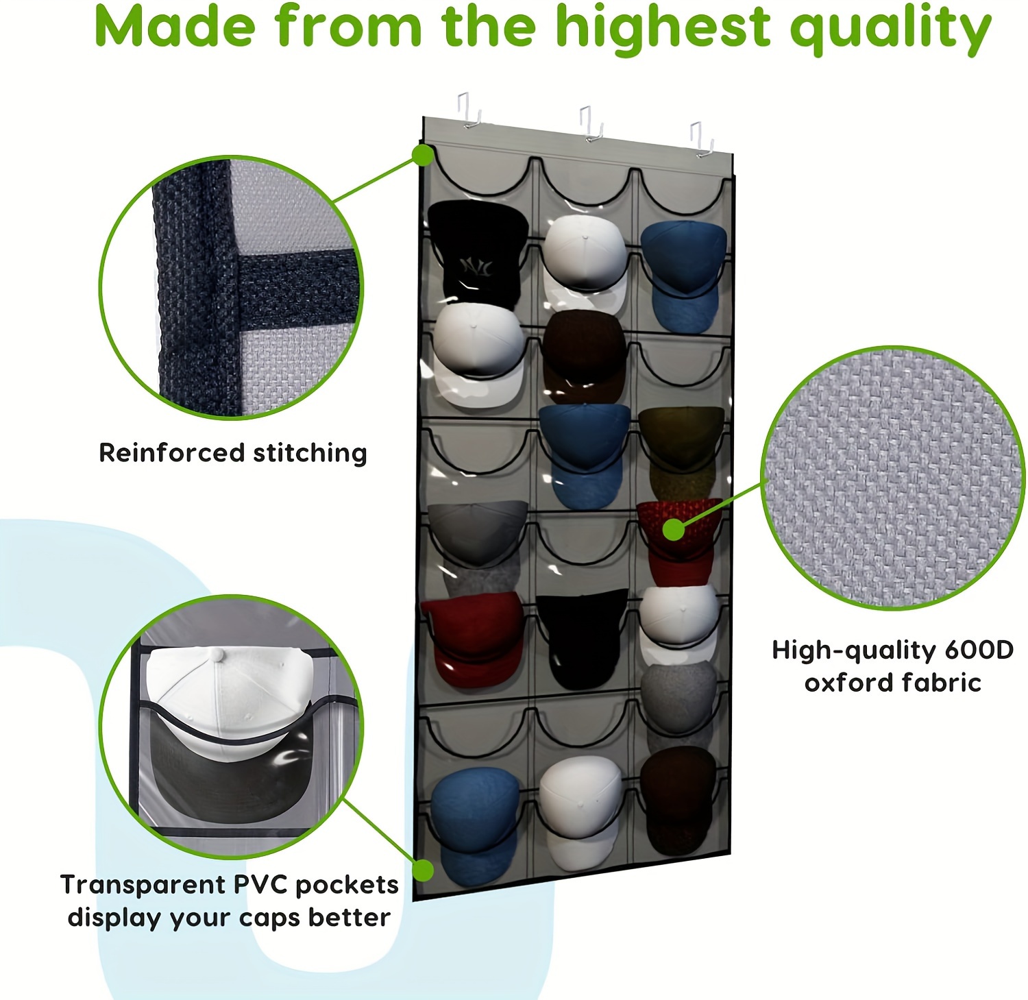 Hanging Hat Rack Door Organizer Baseball Baseball Hat Temu