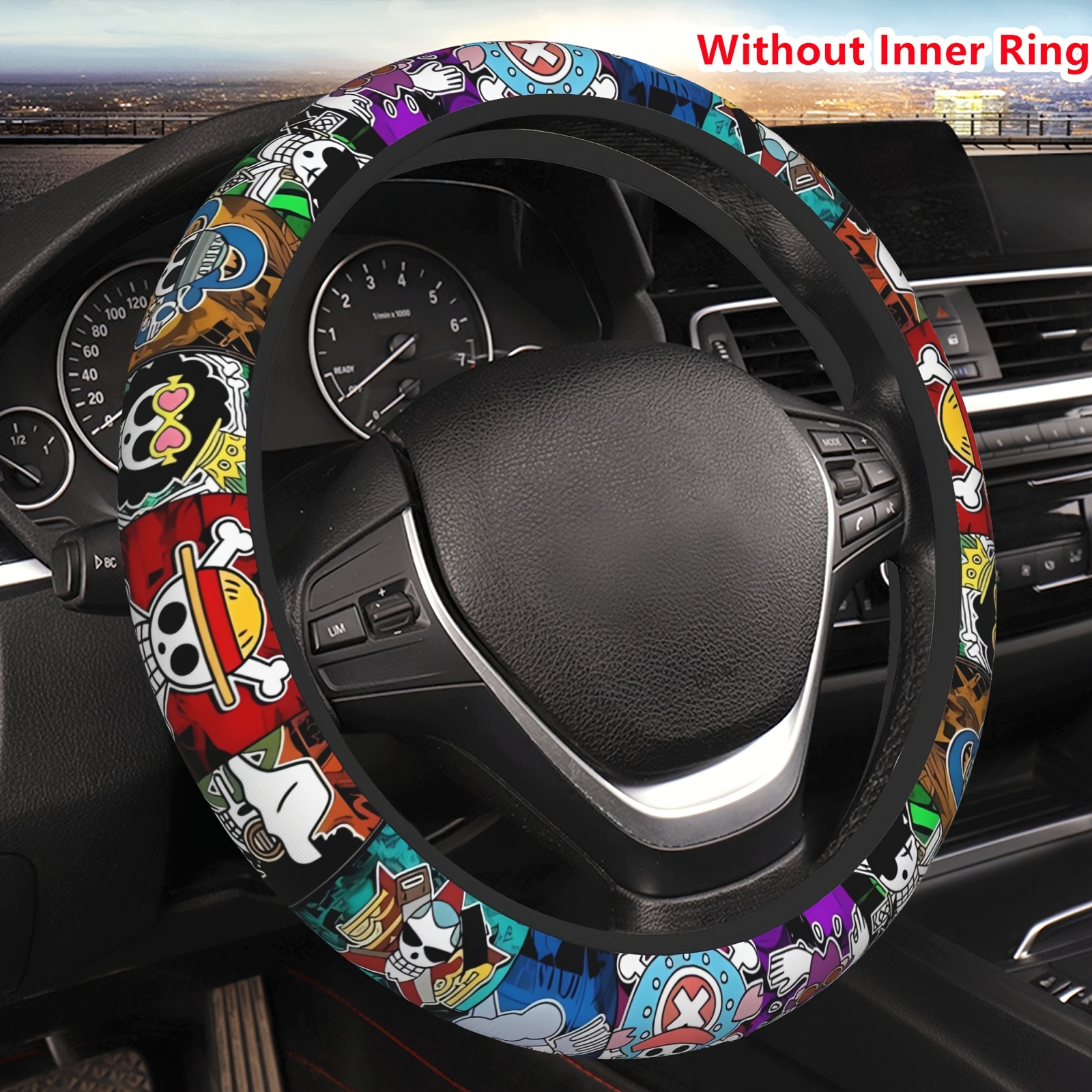 Cartoon Anime Steering Wheel Cover Universal 15 Inch For Men And Women,  Cartoon Anime Car Accessories, Colorful Steering Wheel Cover