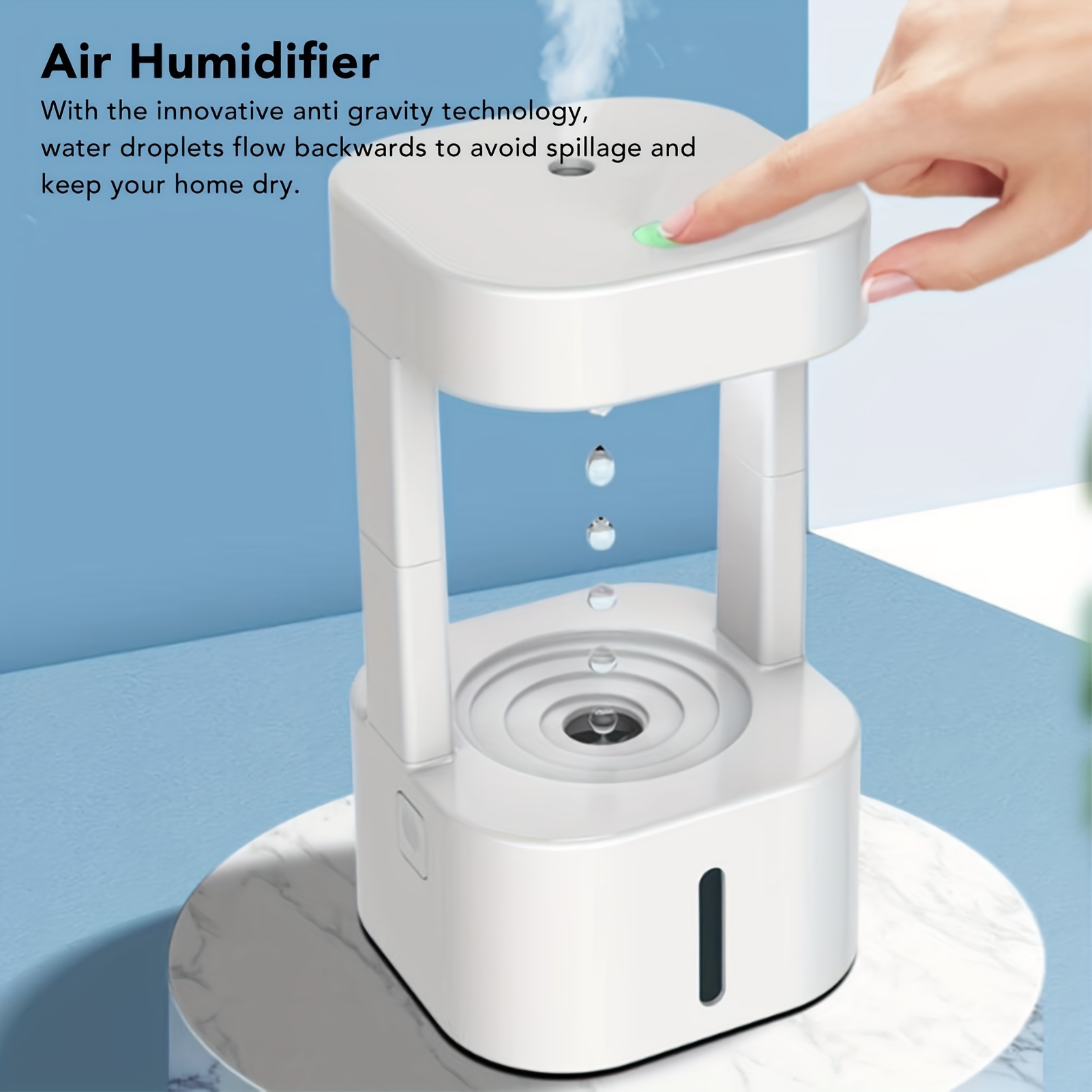 New Air Humidifier Home Quiet Bedroom Anti-Gravity Water Drop