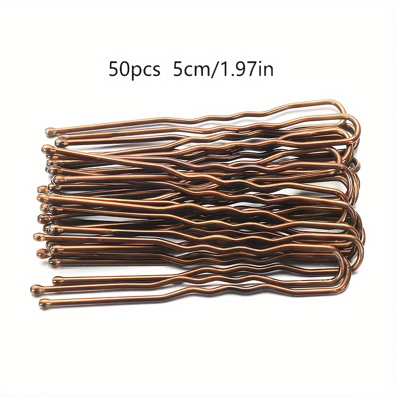 Image of 50pcs U-shaped Hair Clips For Girls, Bun Maker Pins, Hairpin Insert Pins, Hair Accessories, U-shaped Steel Hair Clips