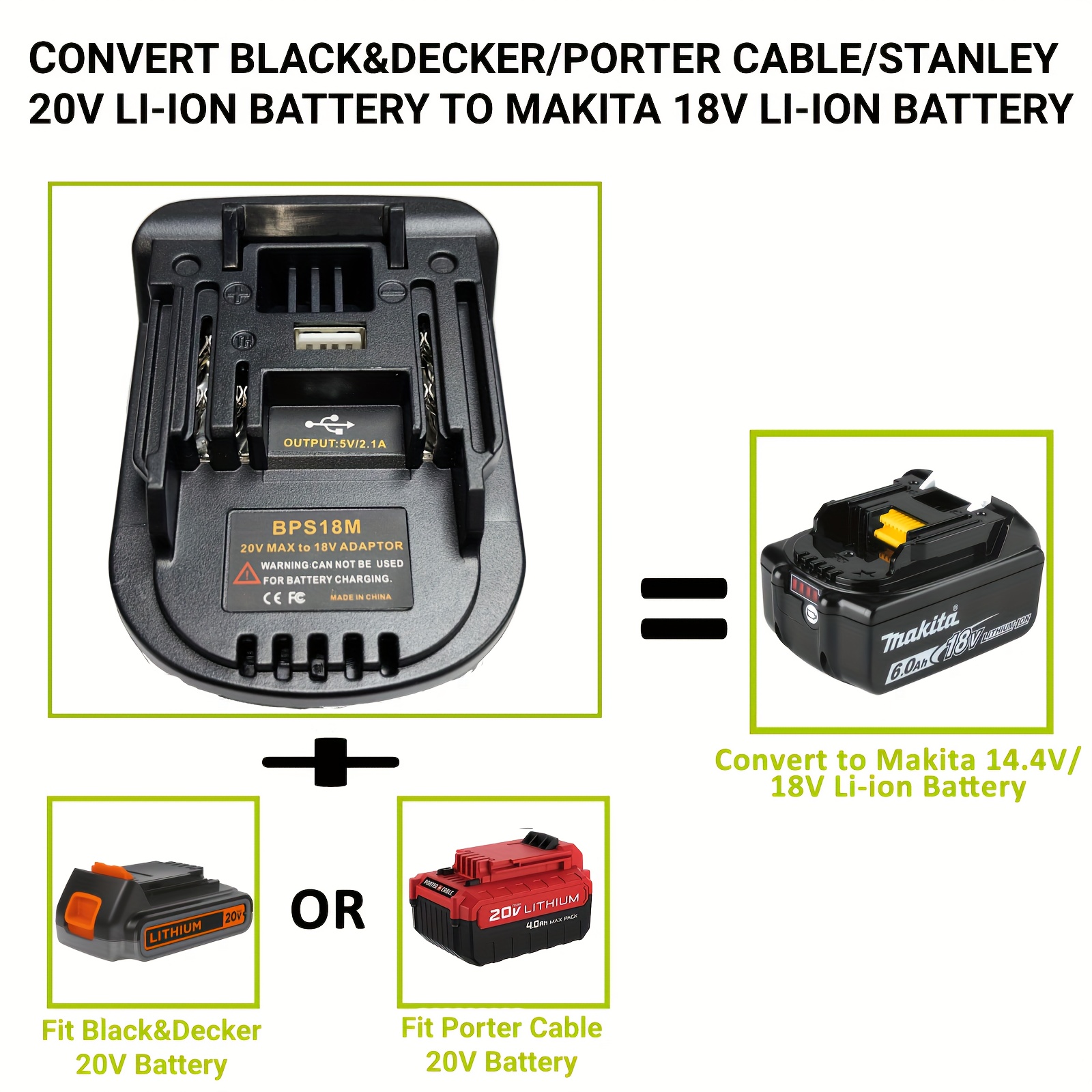 black decker 18v lithium battery pack from