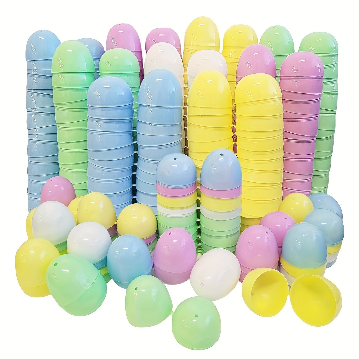 12x Uova di Pasqua Contenitore Vuoto in plastica colorata da Riempire Uovo  h. 11 cm diametro 8,5 cm - Party 2 