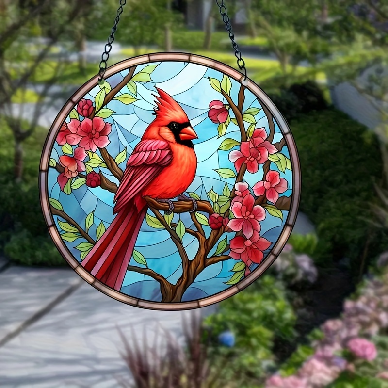 Cardinal Red Bird Suncatcher Cardinal Wall Window Hanging - Temu