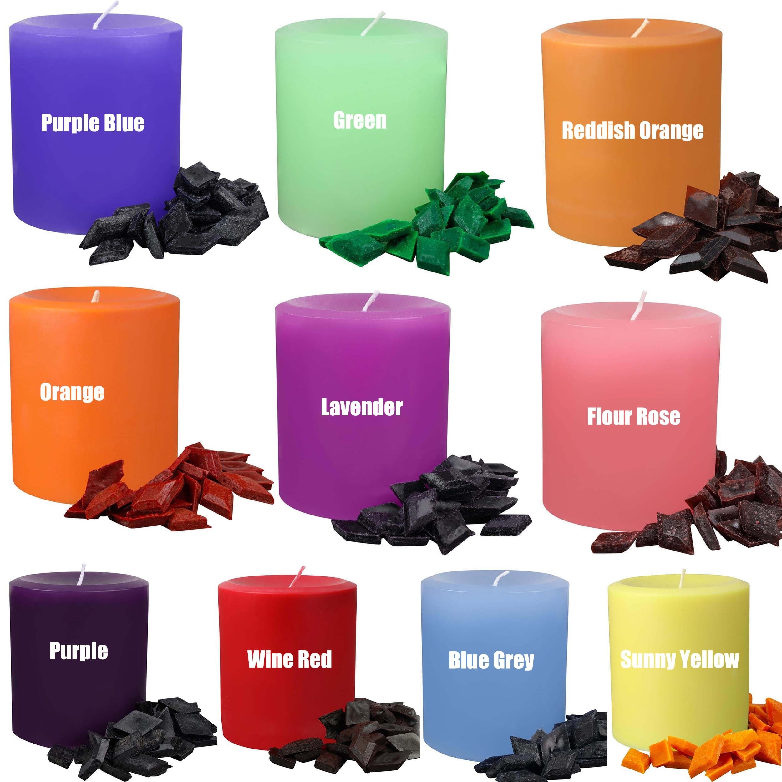 10pcs/20pcs Set Colores Colorantes Velas Soja Chips - Temu Chile