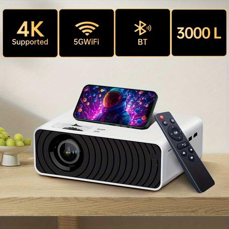 1pc Projector/high Appearance Level Projector, First Choice For Birthday Gifts, Suitable For Outdoor/home Theater/party/office/study, Compatible With Smart Phone /USB/AV Interface, Remote Control