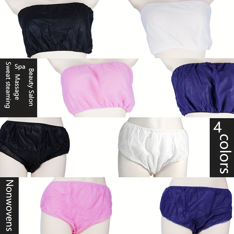 KESYOO 50Pcs Disposable Underwear Nonwoven Travel Briefs Panties