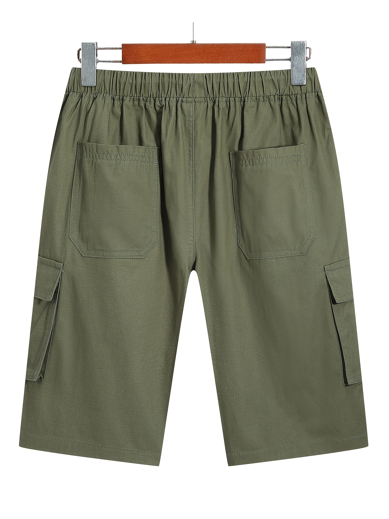 Men's Casual Loose Pockets Button Cargo Pants - Temu Canada