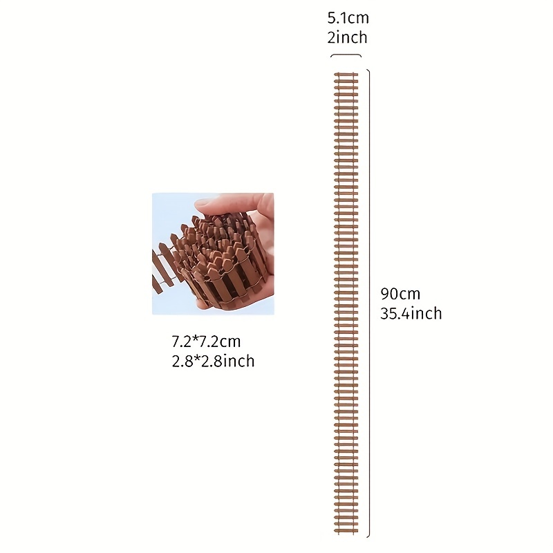 Clôture Jardin Extérieur,Mini clôture en bois 100cm X 3cm,Mini clôture