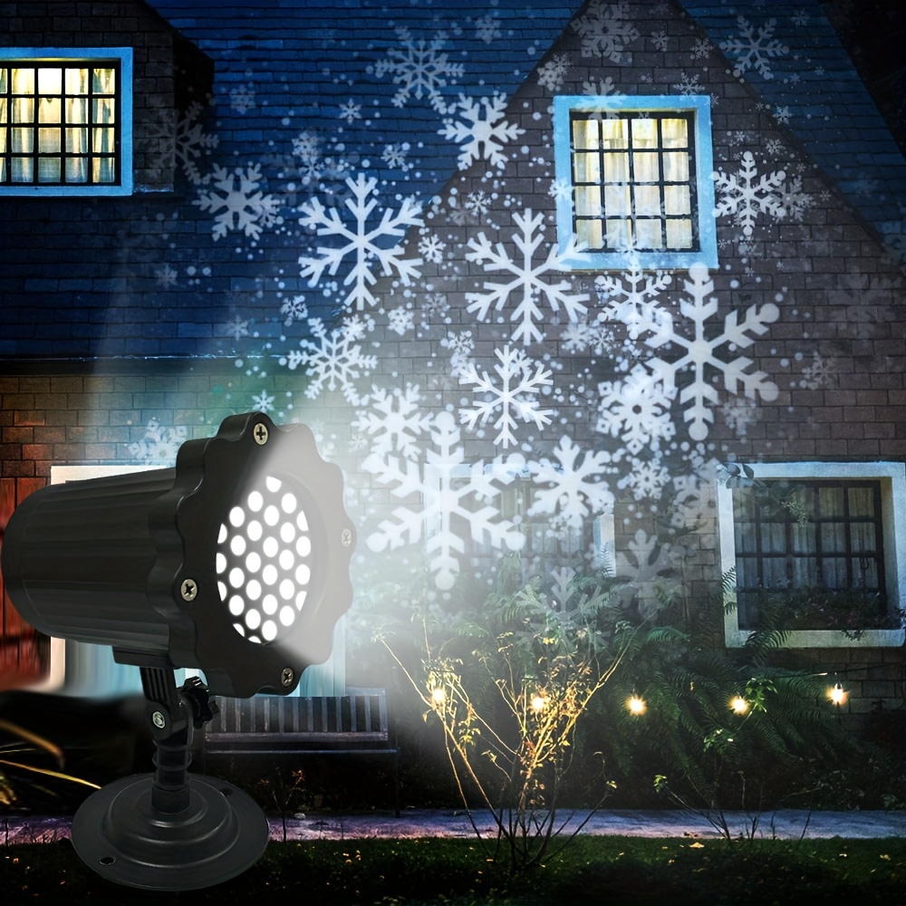 Christmas Snowflake Projector Light Led Light Outdoor - Temu