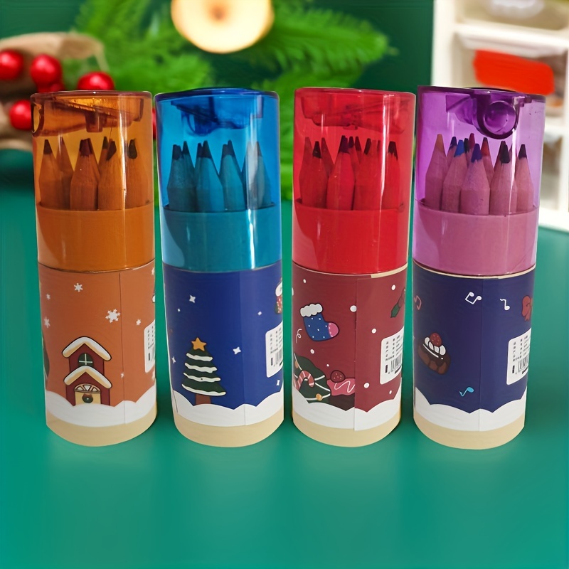 24pcs Christmas Pencil with Eraser Cartoon Stationary Pencils for Kids  Students Random Style 