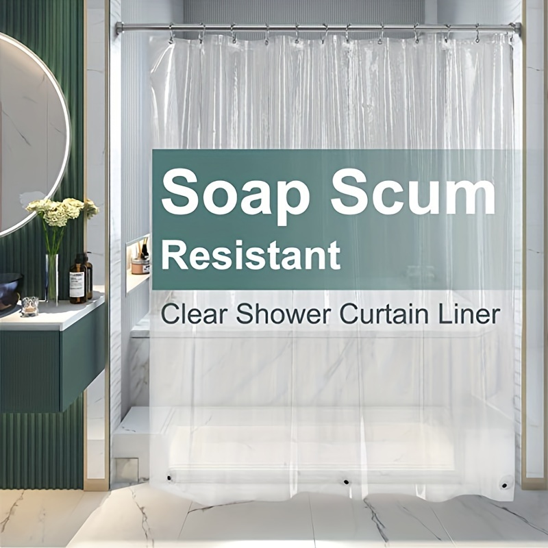 Cortina de ducha transparente, visillo de plástico impermeable con ganchos,  decoración moderna para el hogar, Partición