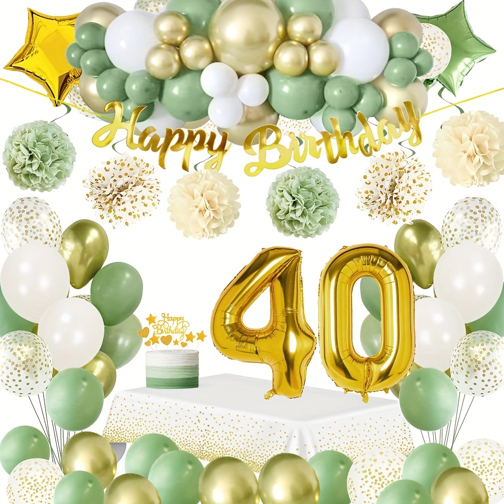 40th Birthday Decorations For Women Man, 40th Birthday Party ...