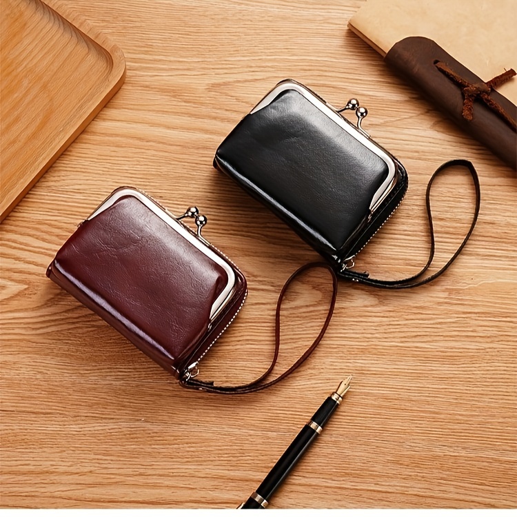   credit card holder retro kiss lock coin purse womens fashion wallet wristlet Product details 3