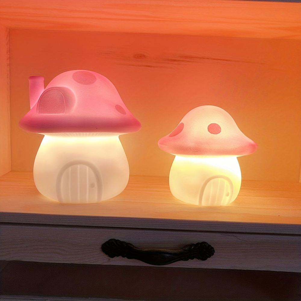 kawaii mushroom led night light add a magical glow to your bedroom decor