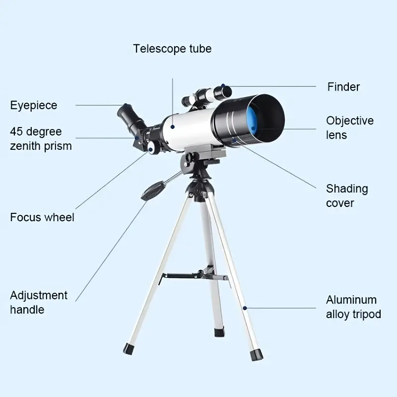telescope for kids astronomy beginners 15x 150x high magnification astronomical refractor telescope portable travel telescope for adults great astronomy gift for kids details 7