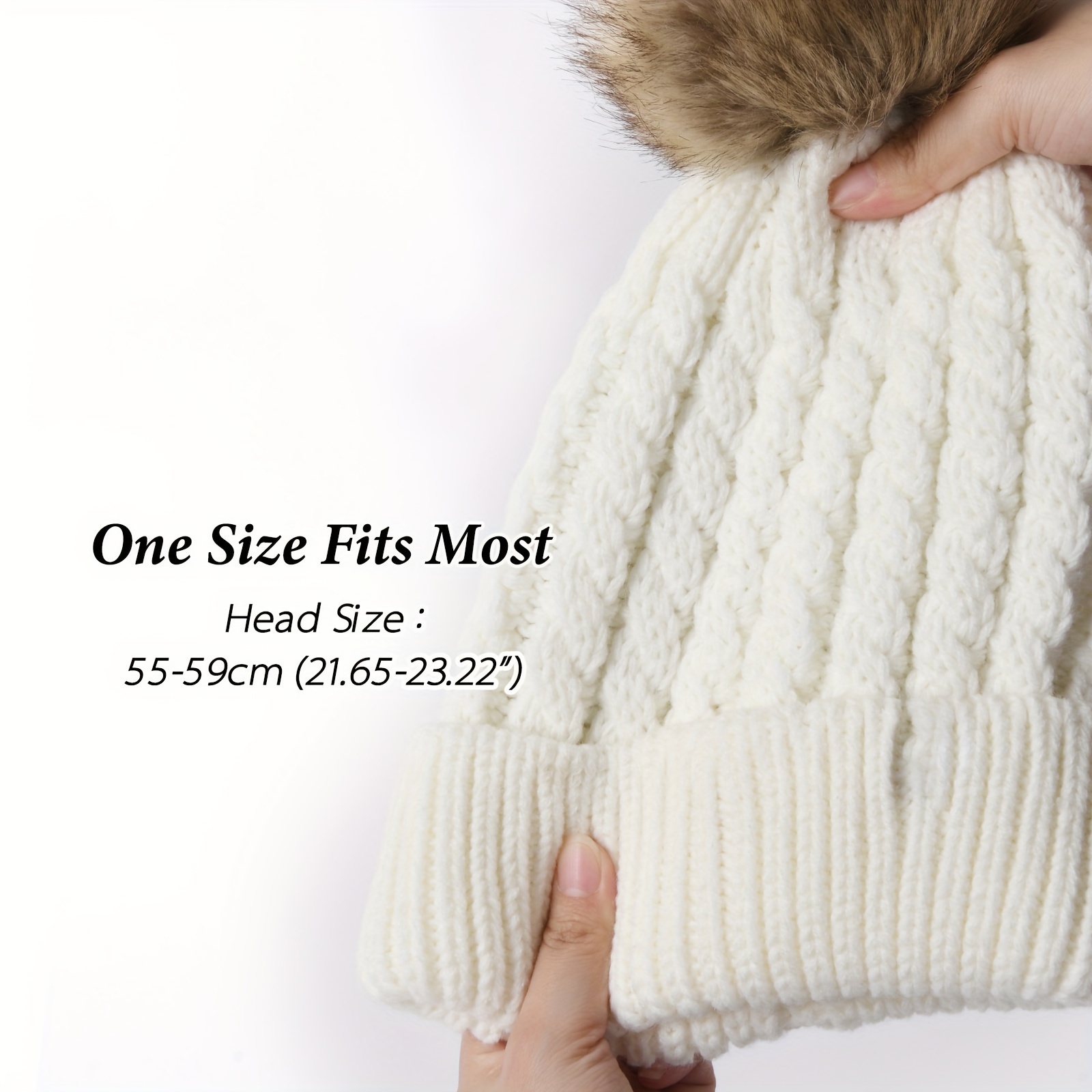 Fashionable Ear Protection Windproof Knit Beanie Hat With Animal