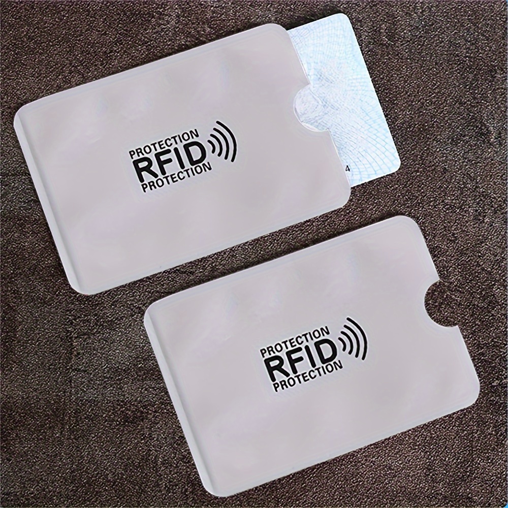 3 5 10pcs Anti Rfid Wallet Blocking Reader Lock Bank Card Holder Aluminium  Smart Anti Theft Credit Card Cover Protection, Free Shipping On Items  Shipped From Temu