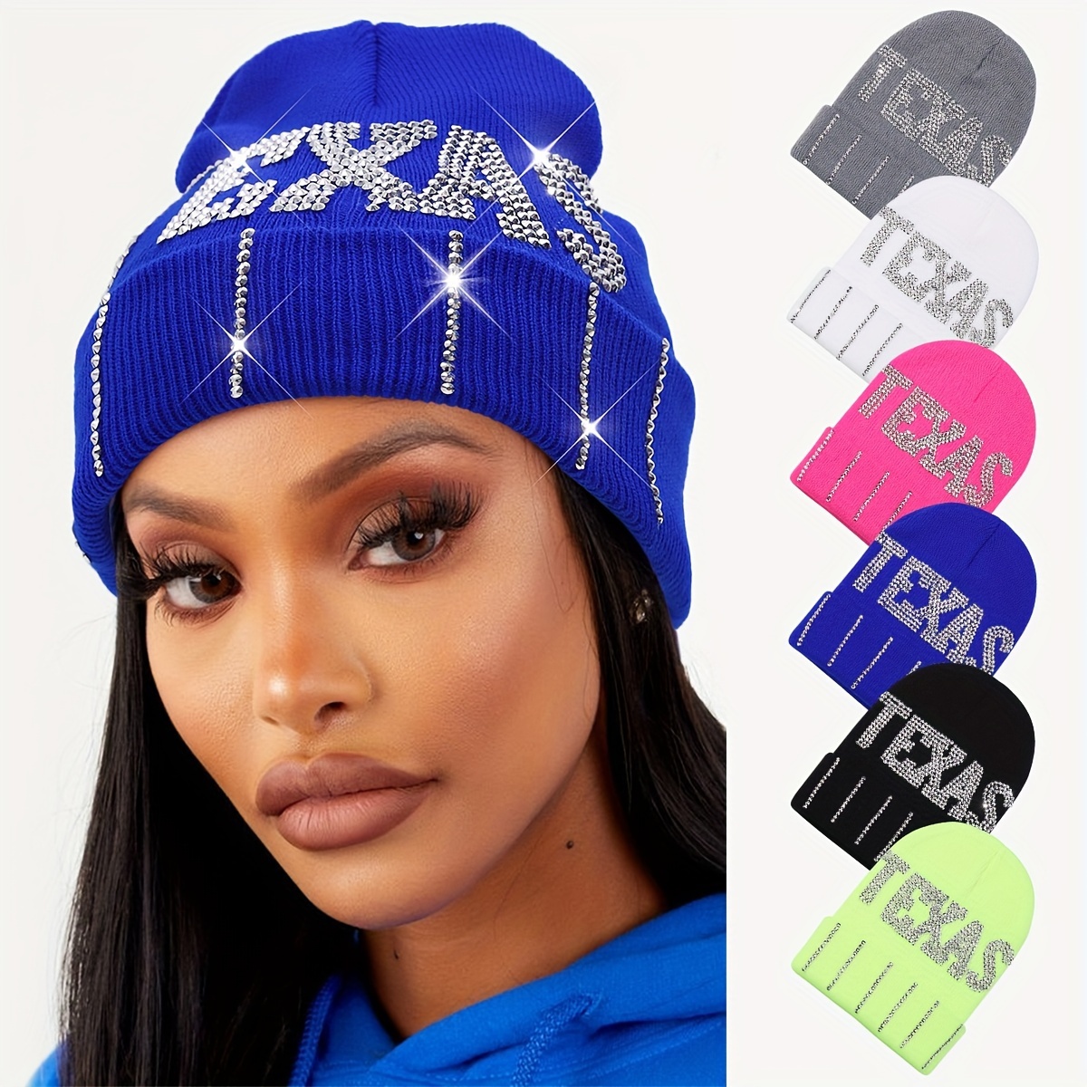 Women Y2k Beanie Hat Slouchy Knitted Beanies Y2k Accessories Skull