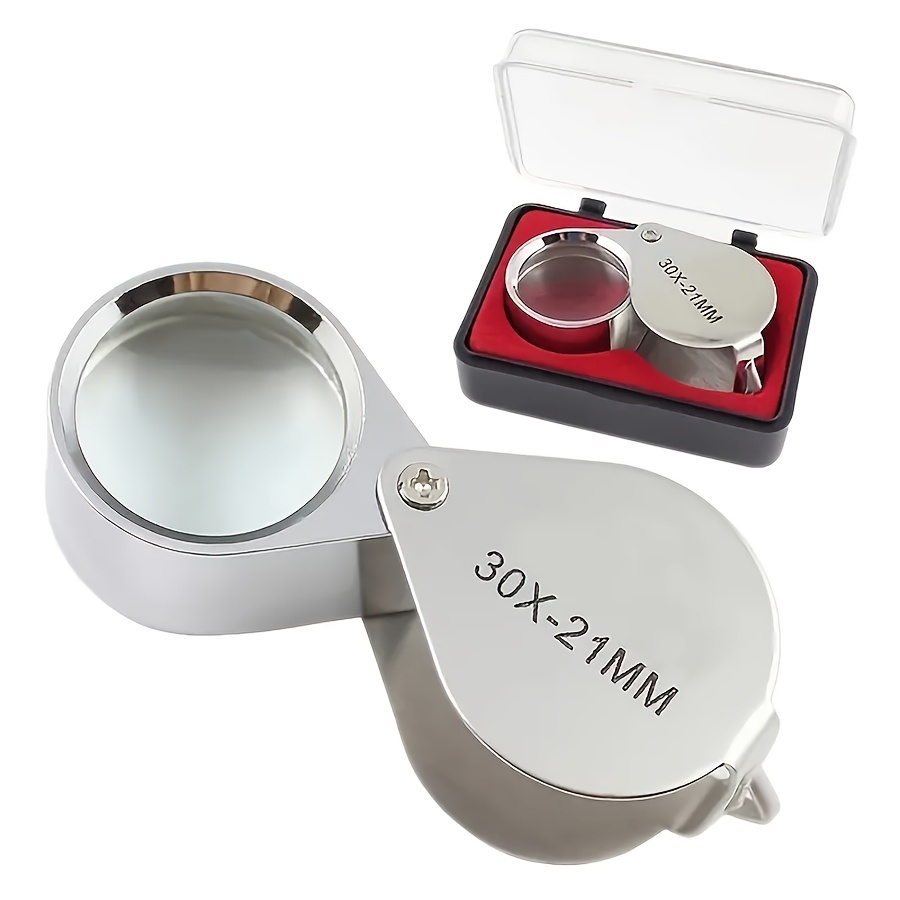 Foldable Magnifier 40X Illuminated Jewelers Loupe Loop Magnifying Glass  with LED Light for Jewelry Gem Stamp Watch Rock