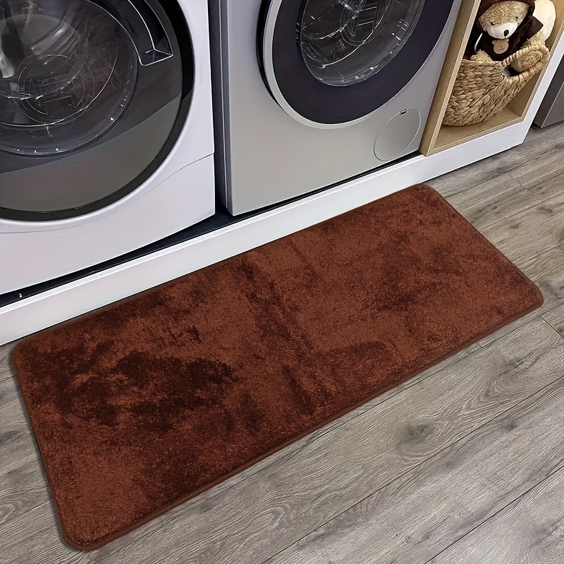 2pcs Plush Absorbent Bathroom Floor Mat Non slip Kitchen Mat Machine Washable