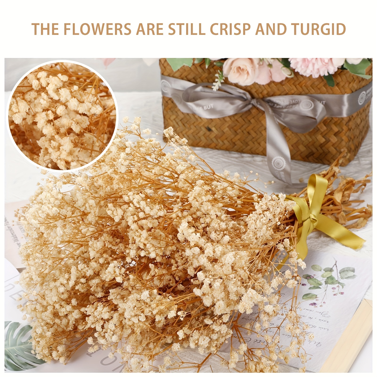 120g/450g fiori stabilizzati Gypsophila fresca naturale mazzi di fiori  secchi per l'alito del bambino regalo per la decorazione di nozze  decorazioni per la casa