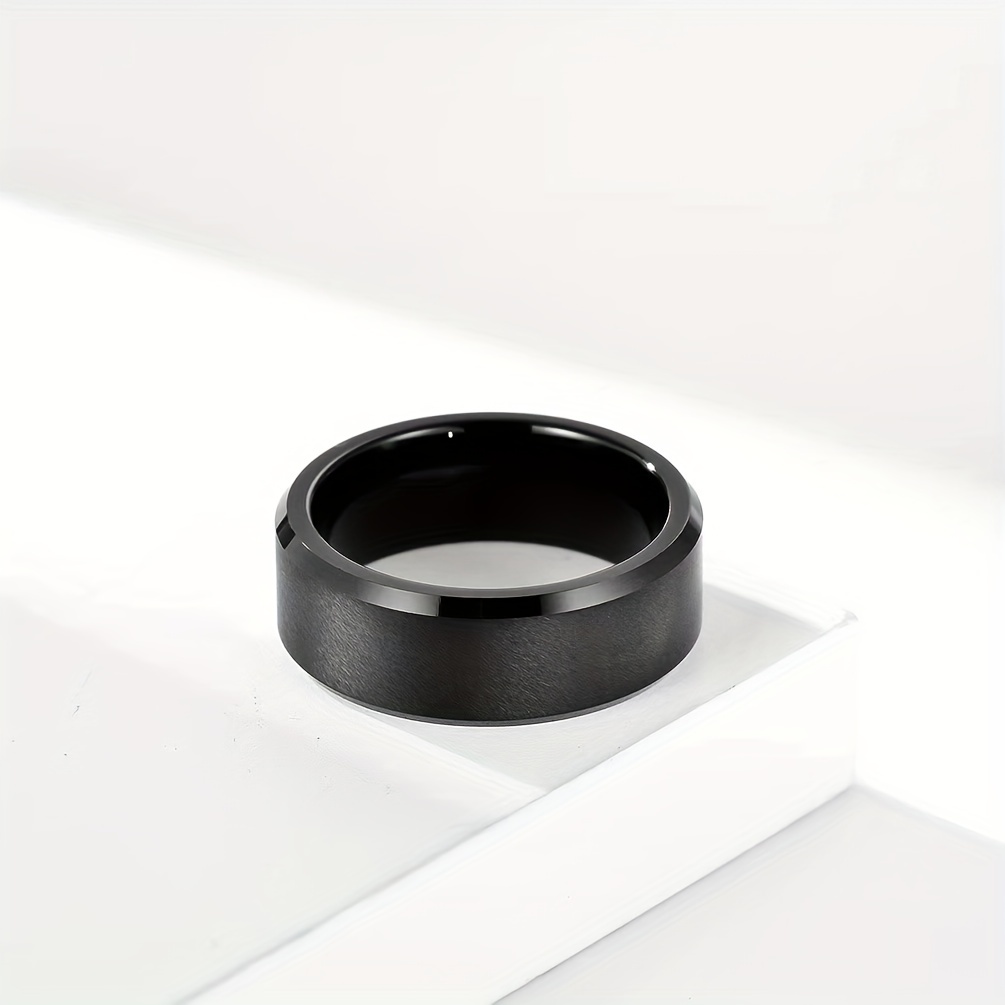 Matte Black 8 shaped Ring American Style Swivel Stainless - Temu Sweden