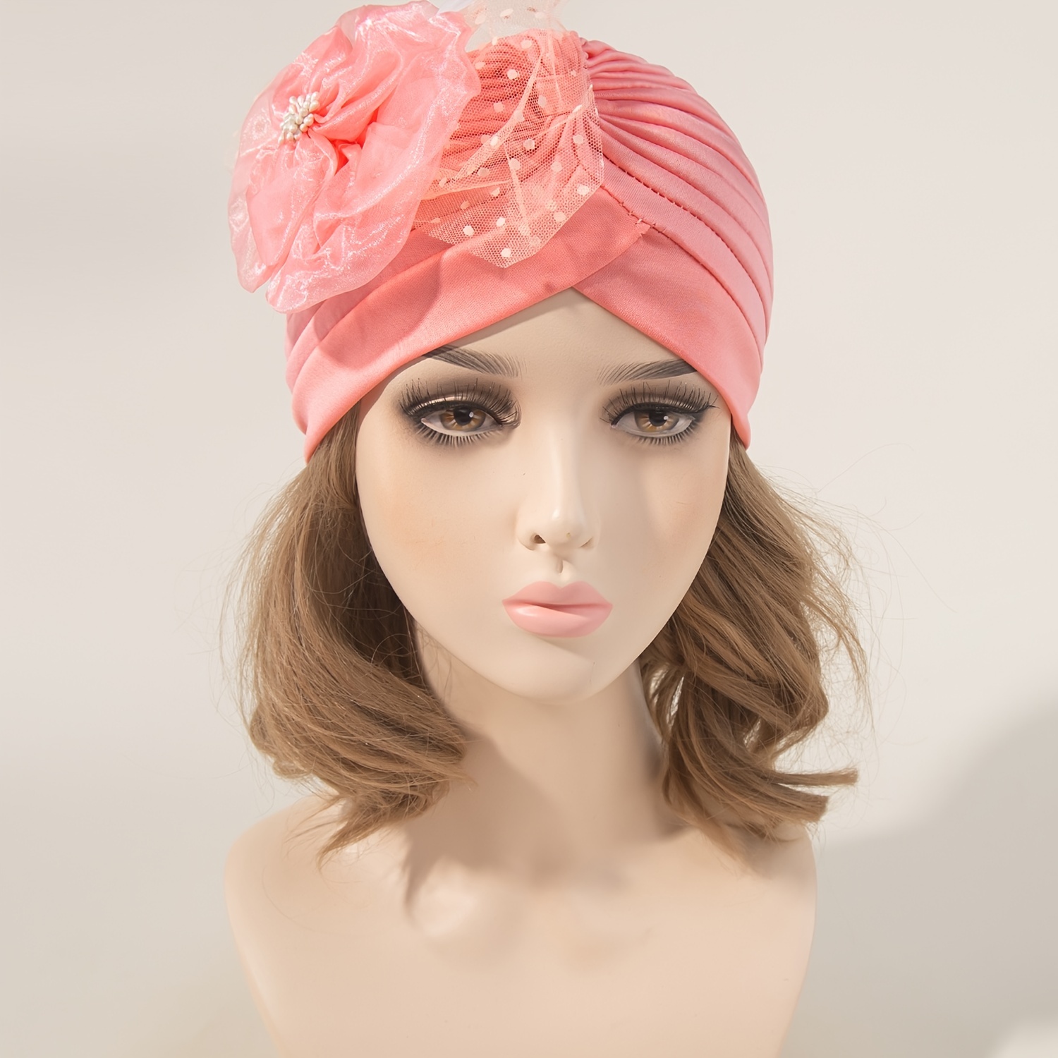 Turbanti di fiori in maglia di seta imitazione tinta unita cappello turbante  moda cappello elastico avvolgente per donna donna - Temu Italy