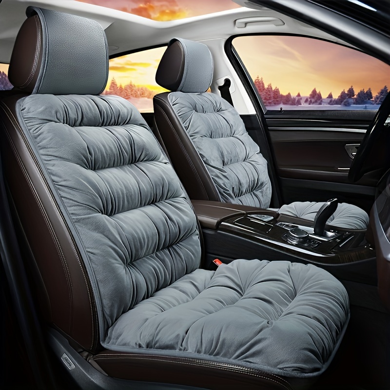 New Car Cushion Winter Plush Front Single Seat Thickened - Temu