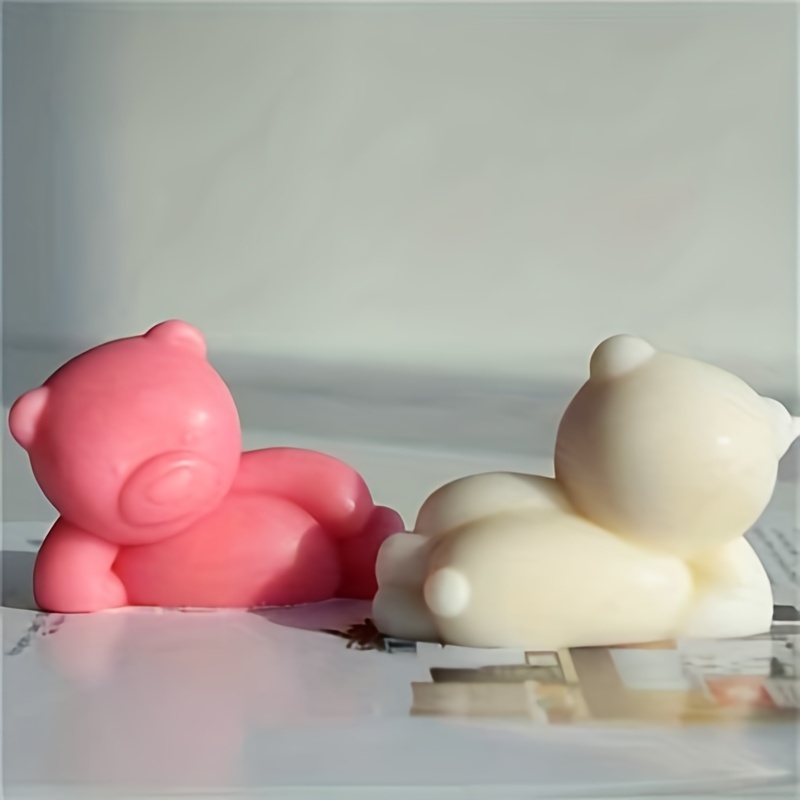 1pc Sitting Teddy Bear Silicone Candle Mold Handmade Incense - Temu