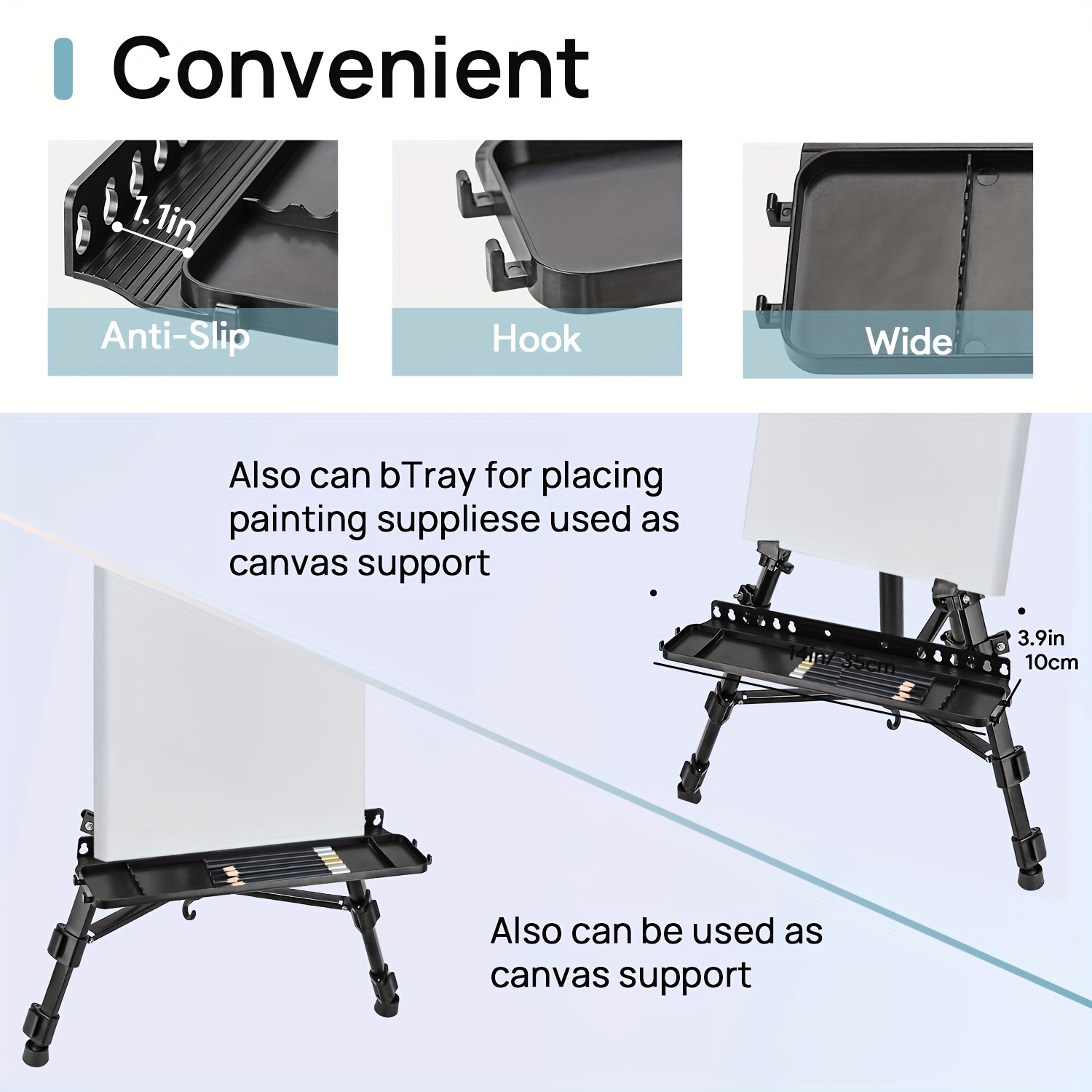 Adjustable Height Painting Easel with Bag - Table Top Art Drawing Easels  for Painting Canvas, Wedding Signs & Tabletop Easels for Display - Metal  Tripod - 21x66 inches