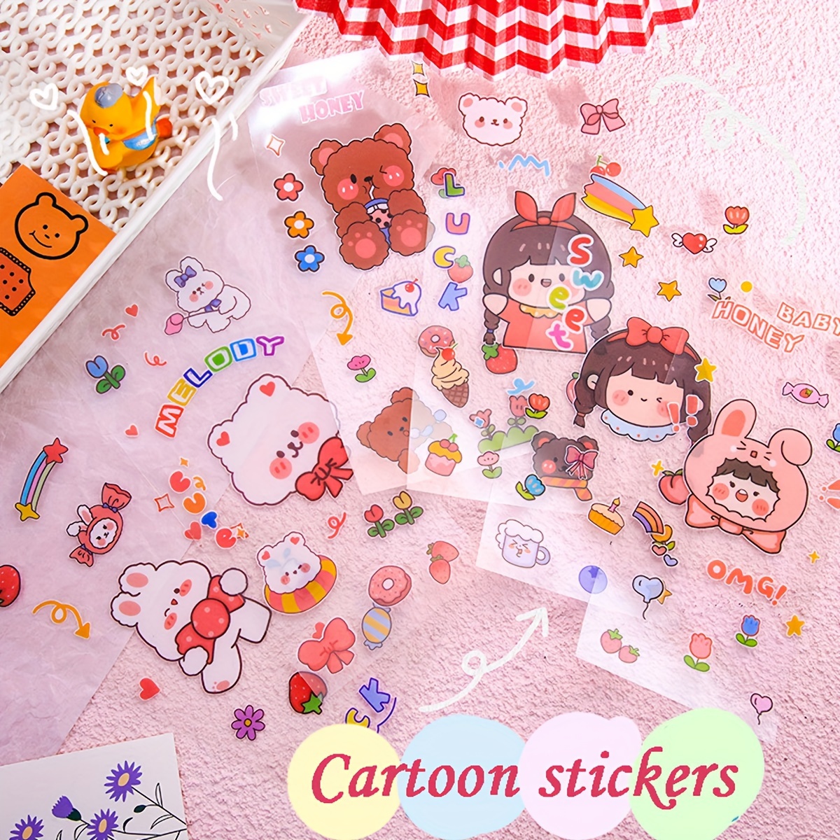 50pcs Cute Snack Stickers Food Stickers Drink Stickers Kawaii