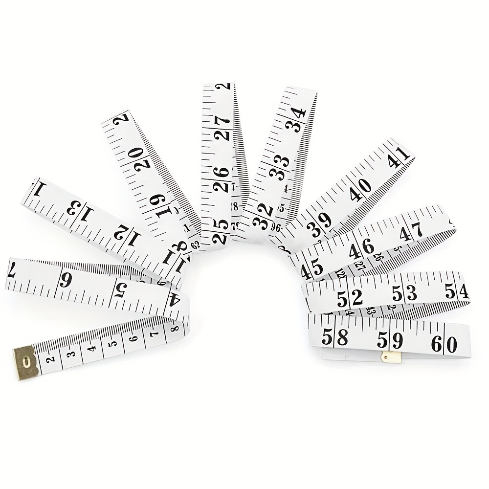 2 Packs Tape Measure Measuring Tape for Body Fabric Sewing Tailor Cloth  Knitting Vinyl Home Craft Measurements, 60-Inch Soft Fashion Pink &  Retractable Black Double Scales Rulers for Body Weight Loss