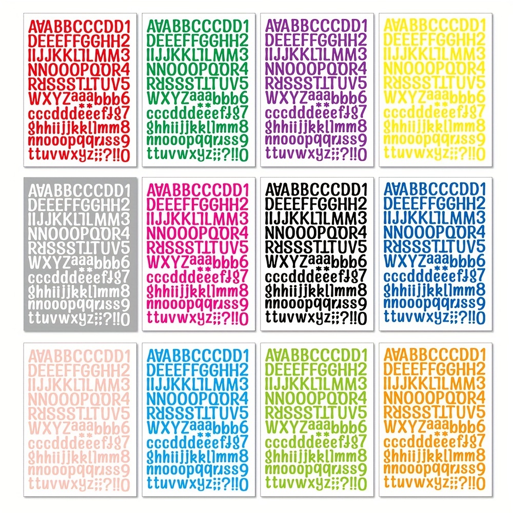 500 Pcs 30 Sheets Large Letter Stickers 2.5 Inches Alphabet Number Self Adhesive Sticker for Bulletin Board, Classrooms, Mailbox, Scrapbooking