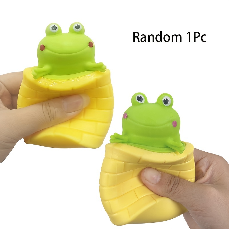 1pc Stress Relief Toy Squishy Funny Release Gadget With Frog