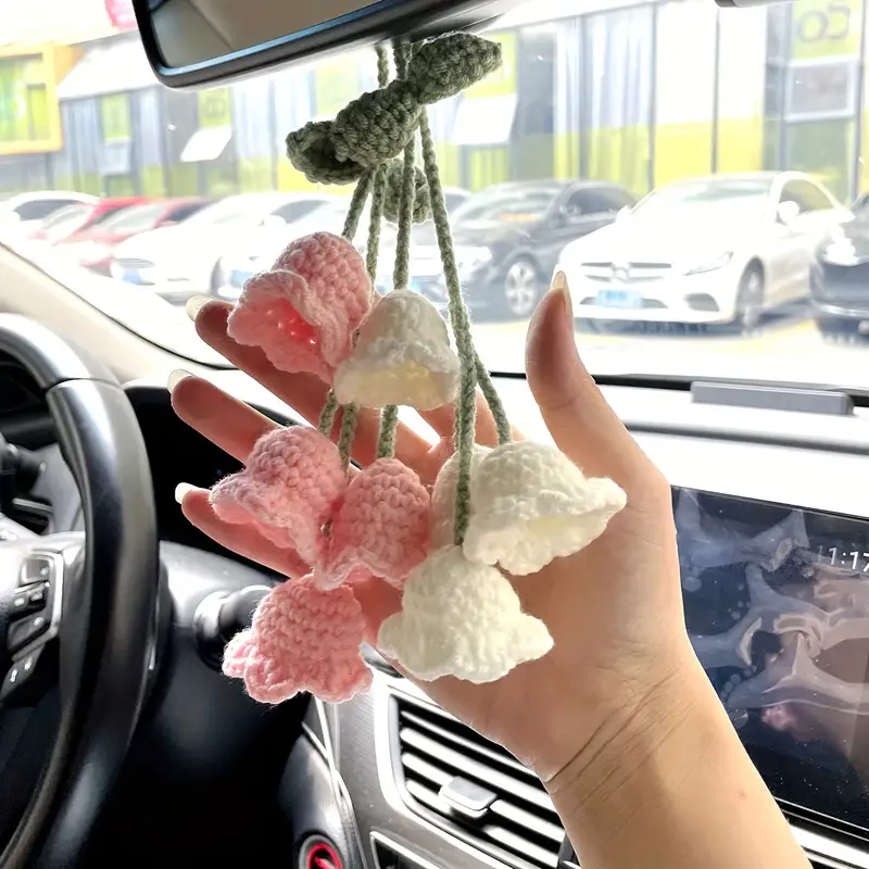Niedliche Handgestrickte Glockenblumen-autozubehör Für Frauen