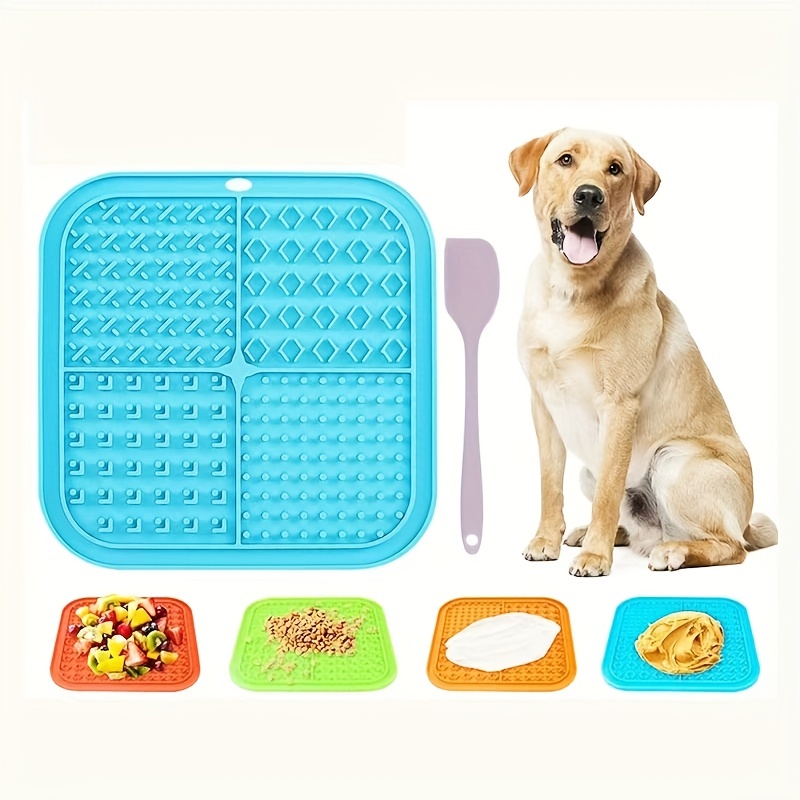 Square Dog Licking Pad, Silicone Slow Feeder Mat Dog Food Mat With Suction  Cups, Dog Training Mat - Temu