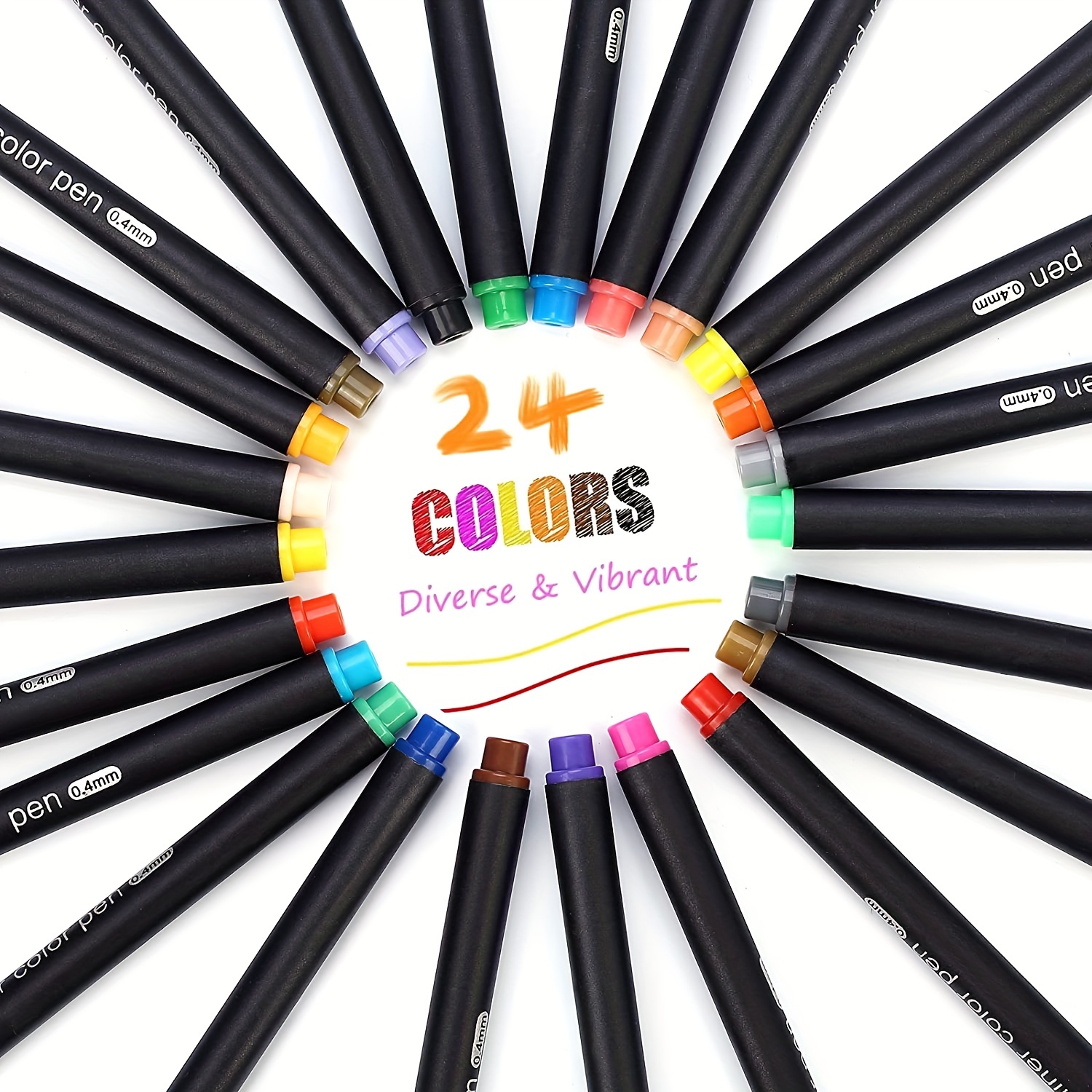 New Fine Tip Pens 24 Colors Pens Fineliner Pens Journal Planner