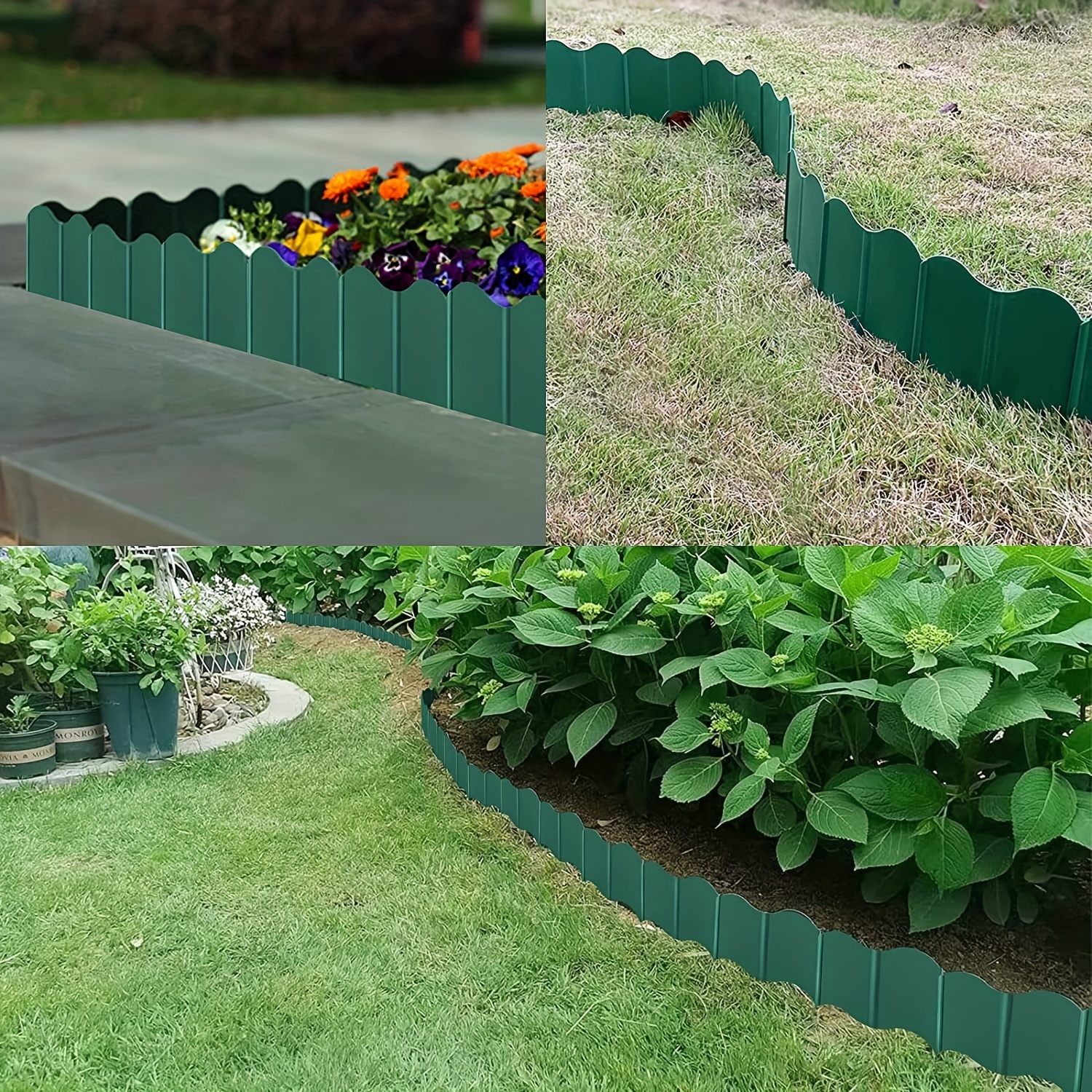 10pcs outdoor garden vegetable fence landscape edging border for lawn partition soil retaining garden decoration