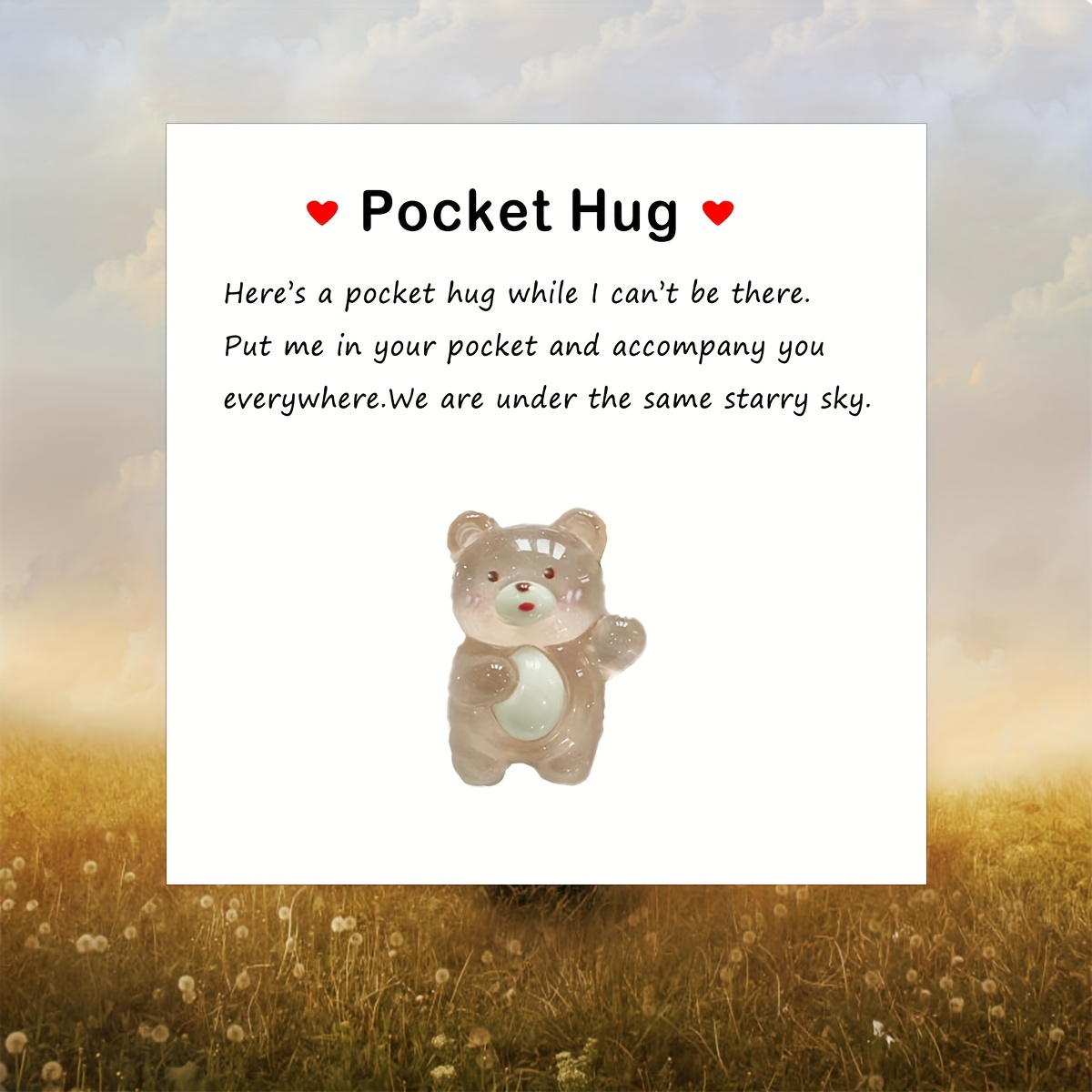 Un piccolo abbraccio a forma orsetto tascabile, simpatico abbraccio  tascabile a forma orsetto regalo comfort Anti-ansia Gettone abbraccio  tascabile