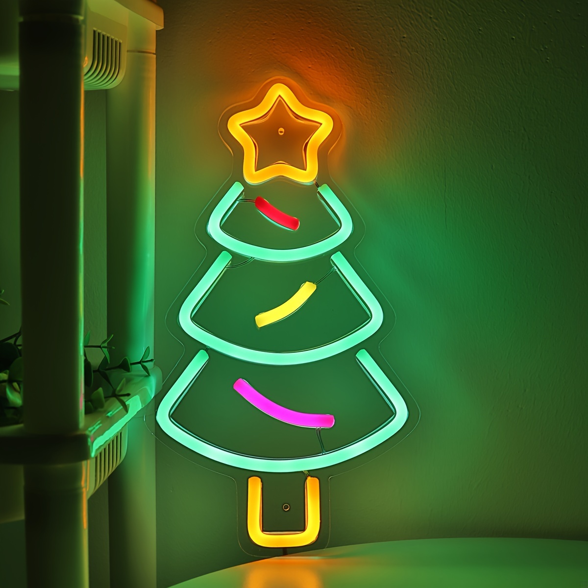 クリスマスツリー LED ネオンサインナイトライト 1 個 クリスマス新年