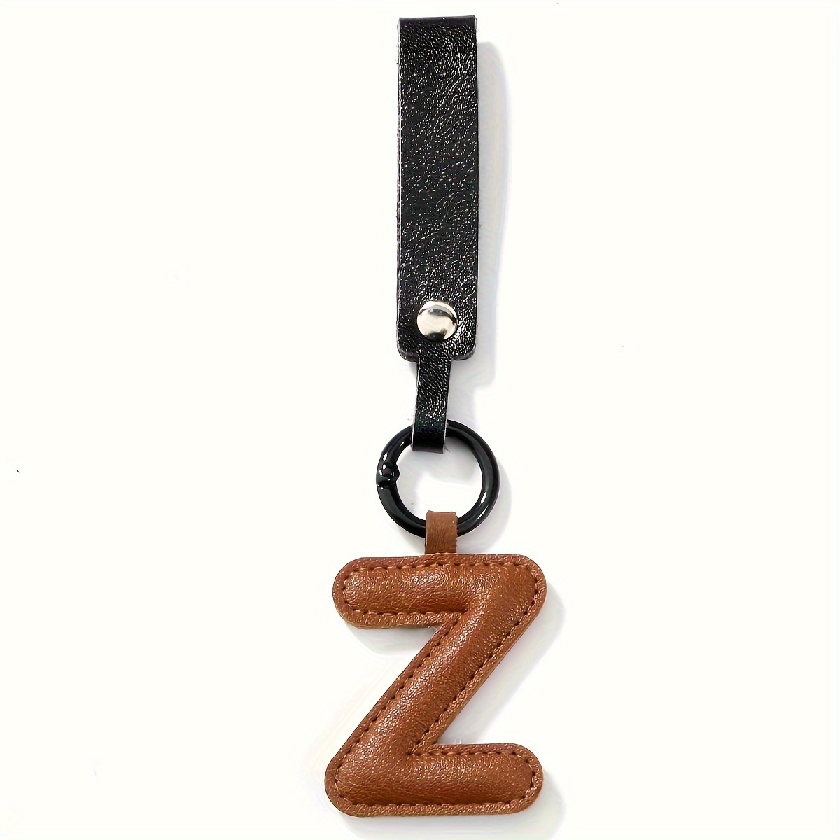 A to Z PU Leather Initial Letter Keychain For Women Fashion