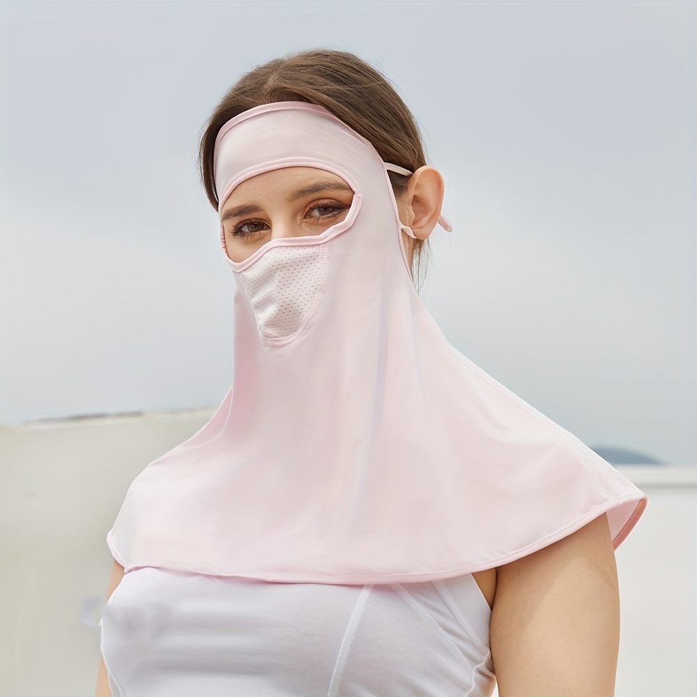 Masque facial en soie glacée pour l'extérieur, cagoule de cyclisme